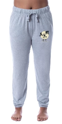 E.T. The Extra-Terrestrial Womens' 1982 Characters Jogger Sleep Pajama Pants Grey 5 E.T. The Extra-Terrestrial Womens' 1982 Characters Jogger Sleep Pajama Pants Grey - Image 3