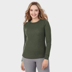 Warm Essentials By Cuddl Duds Women's Waffle Thermal Crewneck Shirt -Women Sale Shop GUEST 464c1958 428d 4cd5 be4d 791033df7cc7
