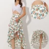 Allegra K Women's Floral Ruffle Skirt Wrap Tiered Asymmetrical Chiffon Skirts -Women Sale Shop GUEST 46ab8722 3c02 4c4e 9fa5 b019be2aa003