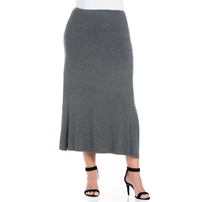 24seven Comfort Apparel Women's Elastic Waist Maxi Skirt 10 24seven Comfort Apparel Women's Elastic Waist Maxi Skirt - Image 8