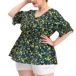 Agnes Orinda Women's Plus Size Floral Ruffle Smock Sleeve V Neck Peplum Blouses 17 Agnes Orinda Women's Plus Size Floral Ruffle Smock Sleeve V Neck Peplum Blouses -Women Sale Shop GUEST 4abdd3e9 ffff 4a0b 8ee8 fd53166d482f