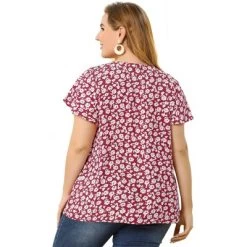 Agnes Orinda Women's Plus Size Floral Short Sleeve Casual Pleasant Top -Women Sale Shop GUEST 4b9eb9f8 a37a 49be bc3f 621e03afe5c4