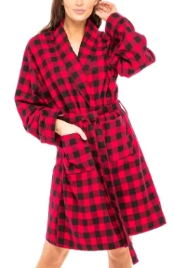 Women's Soft Cotton Flannel Robe, Plaid Bathrobe -Women Sale Shop GUEST 4d666a55 f60a 4da3 a576 356cecdd092b