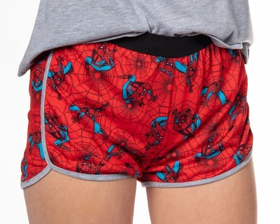 Marvel Womens' Spider-Man Comic Superhero Character Sleep Pajama Set Shorts Multicolored 5 Marvel Womens' Spider-Man Comic Superhero Character Sleep Pajama Set Shorts Multicolored - Image 3