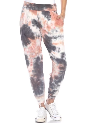 Women's Tie Dye Harem Pants With Pockets - White Mark 9 Women's Tie Dye Harem Pants With Pockets - White Mark - Image 7