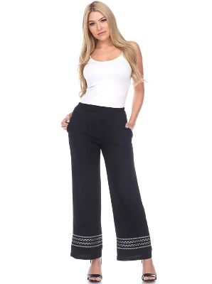 Women's Wide-Leg Pants - White Mark 5 Women's Wide-Leg Pants - White Mark - Image 3