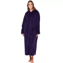 Women's Zip Up Fleece Robe With Hood, Soft Warm Plush Oversized Zipper Hooded Bathrobe -Women Sale Shop GUEST 5768704c 1277 4054 a24e 4a09503a1d30
