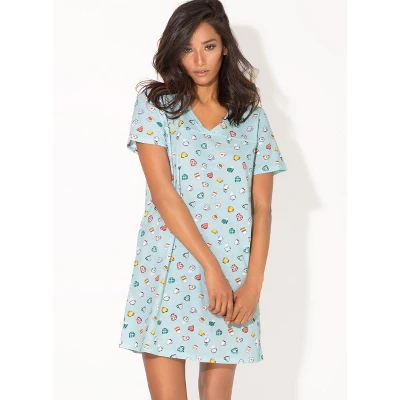 Smart & Sexy Women's Oversized Graphic V-Neck Sleep Shirt 11 Smart & Sexy Women's Oversized Graphic V-Neck Sleep Shirt - Image 9