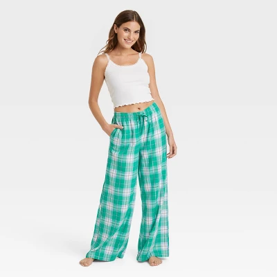 Women's Woven Wide Leg Pajama Pants - Colsie™ 6 Women's Woven Wide Leg Pajama Pants - Colsie™ - Image 4