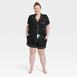 Women's Beautifully Soft Short Sleeve Notch Collar Top And Shorts Pajama Set - Stars Above™ -Women Sale Shop GUEST 5adbaa7c 361a 4014 85c2 daf66b8c44b9