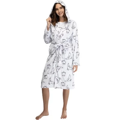 Harry Potter Womens Hedwig Owl Soft Minky Plush Robe 4 Harry Potter Womens Hedwig Owl Soft Minky Plush Robe - Image 2