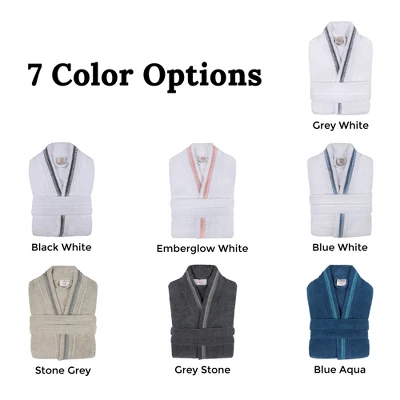 All-Season Unisex Cotton Terry Lounge Bathrobe With Embroidery By Blue Nile Mills 10 All-Season Unisex Cotton Terry Lounge Bathrobe With Embroidery By Blue Nile Mills - Image 8