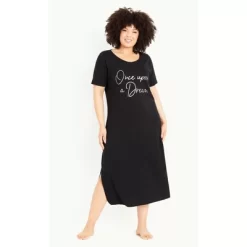 Women's Plus Size Dream Sleep Dress - Black | EVANS 7 Women's Plus Size Dream Sleep Dress - Black | EVANS -Women Sale Shop GUEST 5e62d9a6 fb4f 499d 978b 56809ca3d61d