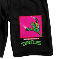 Teenage Mutant Ninja Turtles Tmnt Classic Cartoon Raphael Men's Black Sleep Pajama Shorts