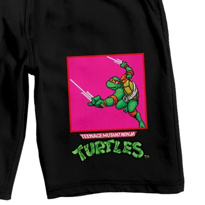 Teenage Mutant Ninja Turtles Tmnt Classic Cartoon Raphael Men's Black Sleep Pajama Shorts 3 Teenage Mutant Ninja Turtles Tmnt Classic Cartoon Raphael Men's Black Sleep Pajama Shorts