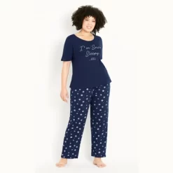 Women's Plus Size Snow Sleep Set - Ink | EVANS -Women Sale Shop GUEST 5edc8edf c5e3 40b8 afb2 f119154764db