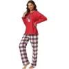 Cheibear Christmas Elk Print Tops With Plaid Pants Xmas Sleepwear Family Pajama Set -Women Sale Shop GUEST 602c40cc b309 4558 b055 81680c23a5b3