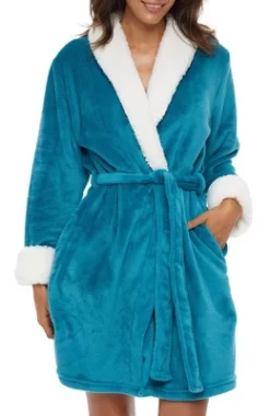 Women's Classic Plush Robe, Short Fleece Bathrobe Solids 19 Women's Classic Plush Robe, Short Fleece Bathrobe Solids -Women Sale Shop GUEST 60b90ec5 39f1 4c91 b4a2 674936dd2eae