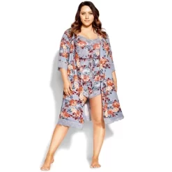 Women's Plus Size Vivid Meadow Robe - Mauve | CITY CHIC -Women Sale Shop GUEST 61c8a21a b2a4 45f0 a3f4 e899e37b35bf