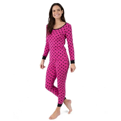 Leveret Womens Two Piece Cotton Valentines Pajamas 4 Leveret Womens Two Piece Cotton Valentines Pajamas - Image 2