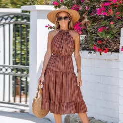 Women's Striped Ruffled Midi Dress - Cupshe 11 Women's Striped Ruffled Midi Dress - Cupshe -Women Sale Shop GUEST 688081fe eebe 48ed 8be3 cf3b0f0b8f34
