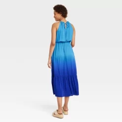 Women's Sleeveless Halter Maxi A-Line Dress - Knox Roseā¢