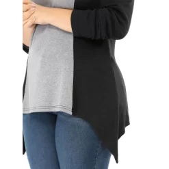 Agnes Orinda Womens Plus Size Tunic Tops Criss Cross V Neck Long Sleeve T Shirt Casual Tops -Women Sale Shop GUEST 69ea6c4d c6e0 4c2e a816 c69611c6104f