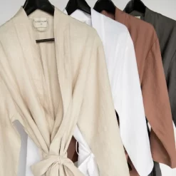 100% French Linen Unisex Bathrobe | BOKSER HOME -Women Sale Shop GUEST 6b534aa8 9c89 45b8 9dca 26449ff29d45