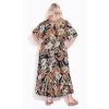 Women's Plus Size Sasha Flutter Sleeve Maxi Dress - Black Palm | AVENUE -Women Sale Shop GUEST 6c578398 7822 4c87 96ec 1cfbc3042577