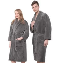 American Soft Linen Warm Fleece Bathrobe, Mens And Womens Adult Robes For Your Bathroom, Shawl Collar Robes -Women Sale Shop GUEST 6cacb29d dfeb 4dc2 9b3f 1686efe37439