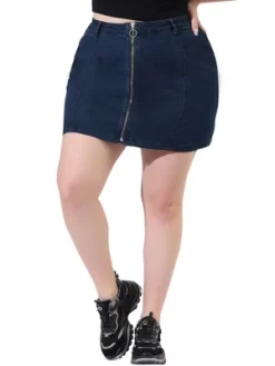 Agnes Orinda Women's Plus Size Denim Zip Up Front Mini Jean Skirts 13 Agnes Orinda Women's Plus Size Denim Zip Up Front Mini Jean Skirts -Women Sale Shop GUEST 6d8fc2f0 33d4 46a2 af1e 8cb4c7c83f0d