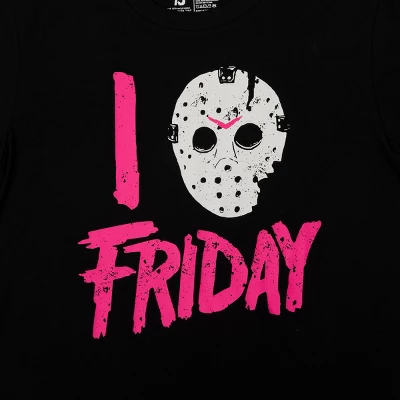 Friday The 13th Adult Juniors Black Sleepwear Set: Tee Shirt And Sleep Pants 4 Friday The 13th Adult Juniors Black Sleepwear Set: Tee Shirt And Sleep Pants - Image 2