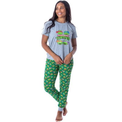 Nickelodeon Women's Teenage Mutant Ninja Turtles 2 Piece Pajama Set Jogger Multicolored 6 Nickelodeon Women's Teenage Mutant Ninja Turtles 2 Piece Pajama Set Jogger Multicolored - Image 4