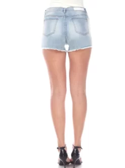 Women's Mid Ripped Stretch Denim Shorts - White Mark -Women Sale Shop GUEST 7565a619 cc19 4fcd a68e d7835b1ad943