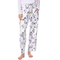Peanuts Womens' Woodstock Snoopy Characters Friends Sleep Pajama Pants White -Women Sale Shop GUEST 75f40d31 1ad5 4611 81ff 409bc4b3315b