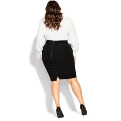 Women's Plus Size Riley Skirt - Black | CITY CHIC