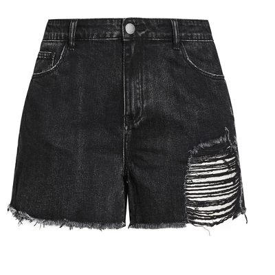 Women's Plus Size Summer Spirit Short - Black Wash | STARLING REINE 4 Women's Plus Size Summer Spirit Short - Black Wash | STARLING REINE - Image 2