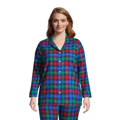 Lands' End Women's Long Sleeve Print Flannel Pajama Top 8 Lands' End Women's Long Sleeve Print Flannel Pajama Top - Image 6