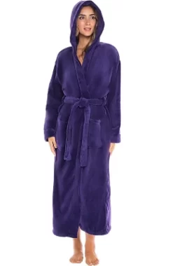 Women's Classic Winter Robe, Hooded Cozy Plush Fleece Bathrobe -Women Sale Shop GUEST 7b5cb0a4 85b6 49ed 9e94 5ec903482539