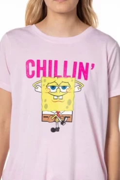 Nickelodeon SpongeBob SquarePants Womens' Chillin' Pajama Set Shorts Pink -Women Sale Shop GUEST 7bb15162 9b07 4eeb ae86 8b6c8e3ce34a