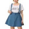 Agnes Orinda Women's Plus Size Adjustable Strap Jeans Suspender Cross Back Mini Denim A-Line Skirts -Women Sale Shop GUEST 7c3fc8e7 2a49 4be0 892c 4873b62499d8
