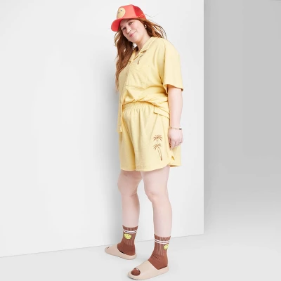 Women's Ascot + Hart Graphic Pull-On Shorts - Yellow 8 Women's Ascot + Hart Graphic Pull-On Shorts - Yellow - Image 6