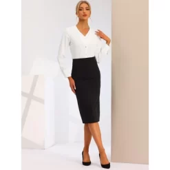 Allegra K Women's V Neck Classic Office Long Sleeves Button Down Shirts -Women Sale Shop GUEST 7d5c4ff5 b242 446a b864 d1a2e9989138