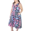 Plus Size Butterfly Print Fit And Flare With Pockets Midi Dress -Women Sale Shop GUEST 7eb97226 9b47 45ae ae4a 576331e64684