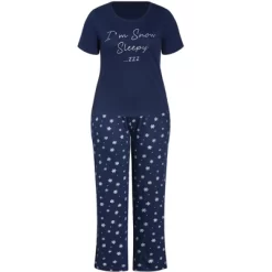 Women's Plus Size Snow Sleep Set - Ink | EVANS -Women Sale Shop GUEST 81221b8a 5cfe 4797 84d9 cec3fb0d49cb