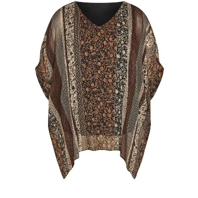 Women's Plus Size Harley Top - Brown | ARNA YORK 4 Women's Plus Size Harley Top - Brown | ARNA YORK - Image 2