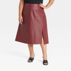 Women's Faux Leather A-Line Skirt - Ava & Viv™ -Women Sale Shop GUEST 83df6d51 0506 40f0 81db f111c66a030b