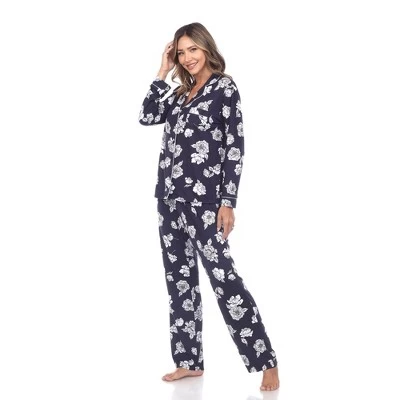 Long Sleeve Floral Pajama Set - White Mark 4 Long Sleeve Floral Pajama Set - White Mark - Image 2