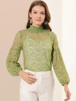 Allegra K Women's See Through Mock Neck Long Sleeve Floral Lace Blouse 16 Allegra K Women's See Through Mock Neck Long Sleeve Floral Lace Blouse -Women Sale Shop GUEST 892bd862 6b98 4842 b290 6da8b4d95f92