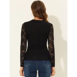 Allegra K Women's Lace Top V Neck Floral Embroidery Long Sleeve Sheer Blouse 10 Allegra K Women's Lace Top V Neck Floral Embroidery Long Sleeve Sheer Blouse -Women Sale Shop GUEST 8b3ac30c 82d9 4c66 973e da5b73abcf83